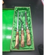 Vintage Anton Wingen 3-Piece MEAT CARVING SET with Stag Handles Germany - $1,235.44 MXN