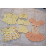 Crocheted For You By Anni Schaefer Doll Outfit Crochet Dress Lot - $850.83 MXN