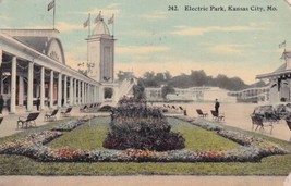 Electric Park Kansas City Missouri MO 1912 to Nevada Postcard D30 - £2.35 GBP