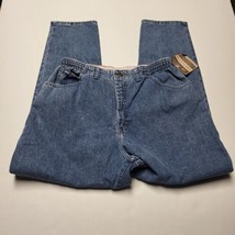 Lee Womens Size 18W Petite Side Elastic Waist Tapered Leg Denim Jeans - $19.79