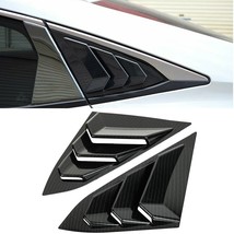 For Honda Civic 2016-2021 Quarter Window Louver Cover ABS Rear Side Carb... - $20.88