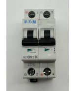 Eaton FAZ-C20/2-DC 2-Pole DC Circuit Breaker, 20Amp  - $233.35 MXN