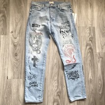 Mother MR The Chaser Jeans 31 Bloodshot Eyes Straight Leg Graffiti Streetwear - $232.35