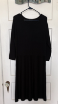 Nina Leonard Classic Black Long Sleeve Sweater Dress Size XL - $368.71 MXN