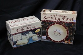 Royal Seasons Table Top Set and Serving Bowl Christmas 10&quot; Xmas - $22.53
