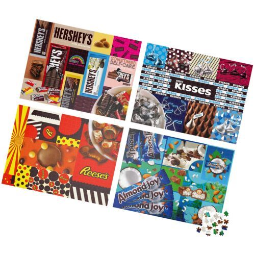 Primary image for DAMAGE BOX Kelloggs, 4 Puzzles, 500 Pieces Form Mega Puzzle, for Kids and Adults