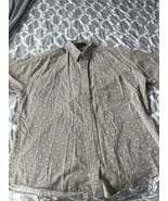 Vintage Chaps Ralph Lauren Button Shirt Mens Short Sleeve L Geometric Print - $20.00