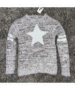 Epic Threads Sweater Girls Medium Knit Star White Burgundy Blend New Wit... - £23.12 GBP