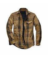 Men Plaid And Cotton Thermal Shirt Jacket - £43.00 GBP+