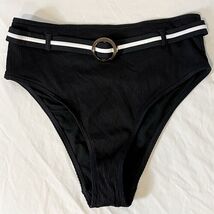 NWT TopShop Black High Waist Bikini Bottom Size 8 - €15,46 EUR