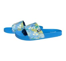 Joules  Poolside Blue Ditsy Floral Print Waterproof Sandals Slides Size 10 - £17.83 GBP