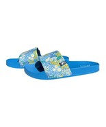 Joules  Poolside Blue Ditsy Floral Print Waterproof Sandals Slides Size 10 - £17.90 GBP