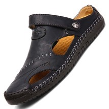 New Summer Men&#39;s Sandals Leather Sandals Moccasins Soft Shoes Beach Men&#39;s Sandal - £38.81 GBP