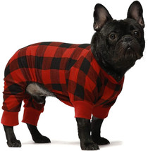 Fitwarm 100% Cotton Buffalo Plaid Dog Clothes Puppy Pajamas Pet - £7.40 GBP