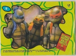 N) 1991 Topps - Teenage Mutant Ninja Turtles 2 - Movie Trading Card Sticker #9 - $1.97