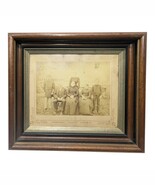 Early Allentown PA Family Photo W/Military 1890s Keystone Recessed Oak F... - $195.29 CAD