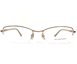 Burberry Eyeglasses Frames B1210 1129 Beige Rose Gold Pink Half Rim 53-18-135 - £87.69 GBP