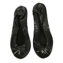 Women Shoes Flats Portable Fold Up Ballerina Flat Shoes Roll Up Foldable Ballet  - £19.76 GBP