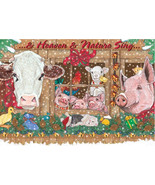 Pipsqueak Productions Mix Holiday Farm Christmas Boxed Cards - Pack of 10 - $608.88 MXN