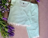 Vintage Nordstrom Intimates Set 2 Pc Pants &amp; Top Size XL Gingham Lace Ch... - $24.74