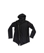 Mondo Men’s Full Zip Hooded Blazer Jacket Size Medium Asymmetrical Zip  - $182.79 CAD