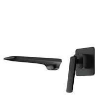 Waterfall Basin Faucet Brass Wall Mounted Tap Single Handle chrome/black - $149.99