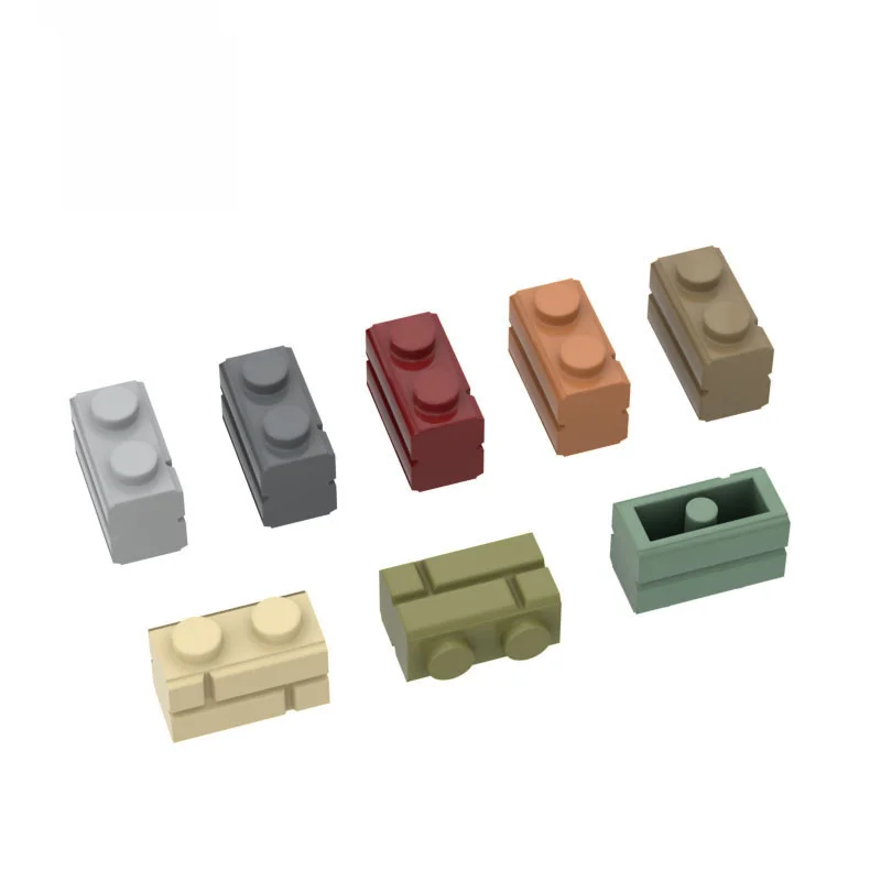 10 PCS Bricks Parts DIY 98283 1x2 Checkered Brick Wall Brick Parts Compa... - $7.60