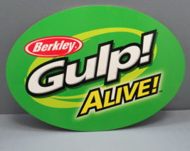 Gulp Fishing Logo Sign Plastic Oval Green Man Cave / Garage etc No Hook ... - £14.15 GBP