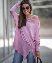 Free People Londontown Thermal Top Sweater We The Free Womens S Fuschia Pink NWT - £27.01 GBP