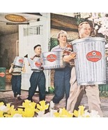 1958 Wheeling Metal Garbage Cans Advertisement Outdoor Trash Supply DWII21 - $564.13 MXN