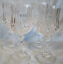 Crystal Cristal d&#39;Arques Longchamp Wine Goblet set of 4 - $15.83