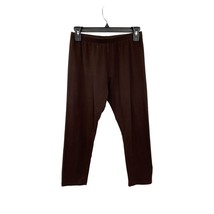 Moda International Cropped Stretch Pants Leggings Womens M Used Brown - $11.88