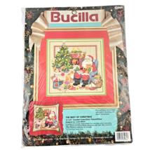 Bucilla Counted Cross Stitch Picture Best of Christmas 82964 Santa Cooki... - $19.26