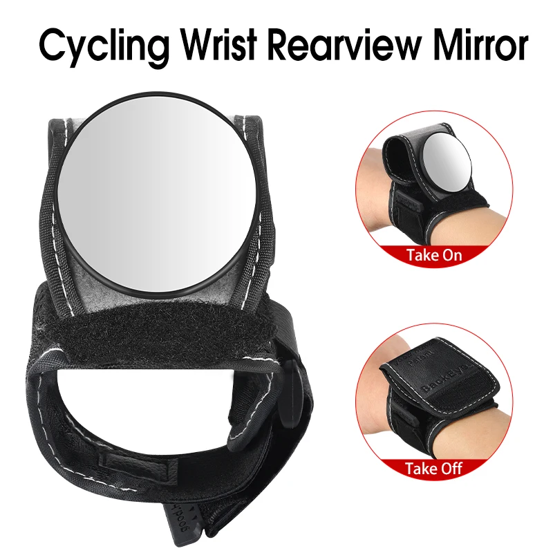 HD Bicycle Rearview Mirror Arm Wrist Strap Safety Rear View Cycling Accessories  - £78.52 GBP