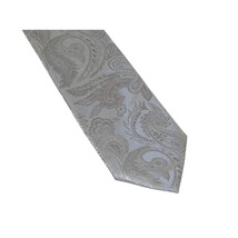 Men's Stacy Adams Tie and Hankie Set Fancy Woven Silky Satin #SAT108 Silver image 3