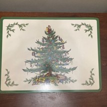 Spode Christmas Tree Pimpernel Placemats Set of Four England Corkboard Back - $39.60