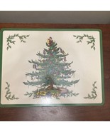 Spode Christmas Tree Pimpernel Placemats Set of Four England Corkboard Back - £30.97 GBP