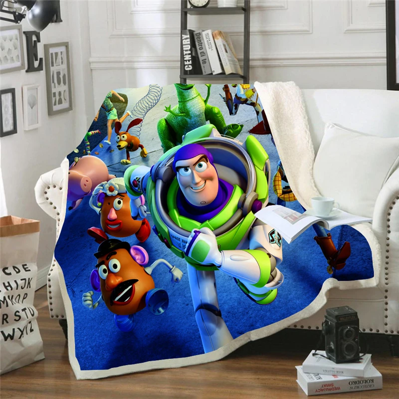 Disney Toy Story Fleece Blanket Sherif Woody Buzz Lightyear Baby Plush Blanket - £23.04 GBP+
