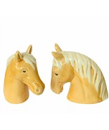 Salt Pepper Shakers vtg figurine anthropomorphic Horse Bust pony stallio... - £31.27 GBP