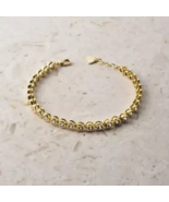 10Ct Lab-Created Round Cut Women Diamond Tennis Bracelet 14k Yellow Gold... - $282.73