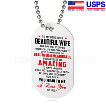 Military Chain Dog Tag Love Gift for Wife You&#39;re just so Amazing I Love You-D346 - £28.01 GBP+
