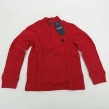 Chaps Boys Red Ribbed 1/4 Zip Shirt 5 - £10.27 GBP