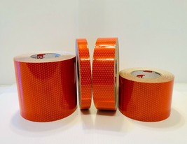 Orange Reflective Tape Oralite V98 1&quot; 2&quot; 4&quot; 6&quot; Orafol Reflexite Safety A... - £9.70 GBP+