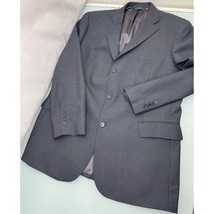 Brooks Brothers 346 Stretch Wool Men Blazer Suit Jacket 45L 3 Button Gray - £37.15 GBP