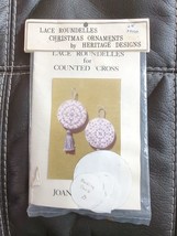 Heritage Designs Cross Stitch Kit Lace Roundelles Christmas Ornaments - £6.74 GBP