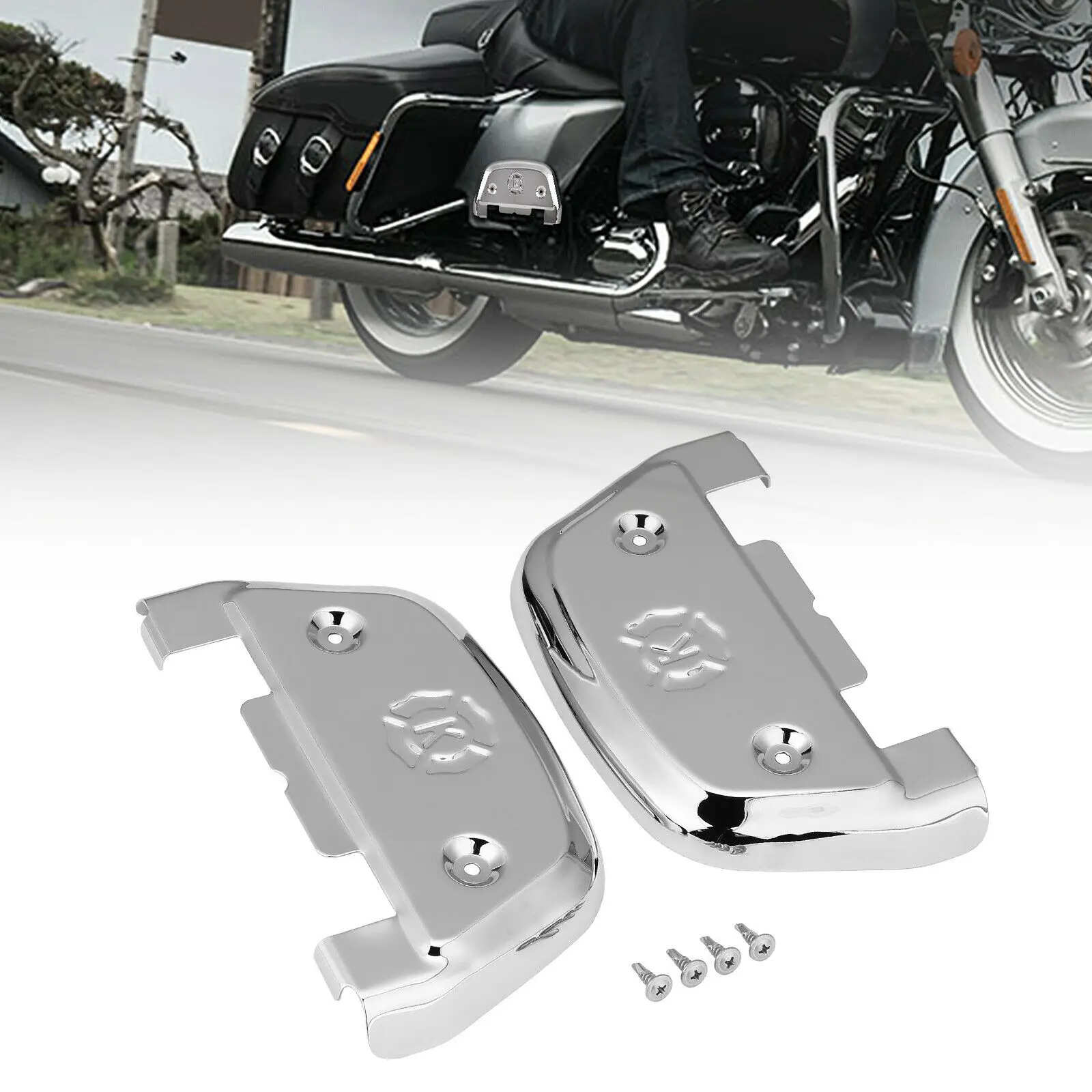 Passenger Footboard Covers D-shaped Floorboard Covers for Electra Glide ... - $43.25