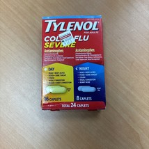 Tylenol Cold + Flu Severe Day &amp; Night Caplets for Fever, Pain, 24 Count ... - $9.89