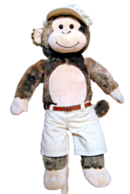 Vintage Build A Bear Workshop 22 In Plush Safari Monkey Khaki Shorts And Hat - £22.11 GBP