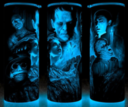 Glow in the Dark Universal Monsters - Frankenstein - Wolf Man Cup Mug Tumbler - £18.26 GBP