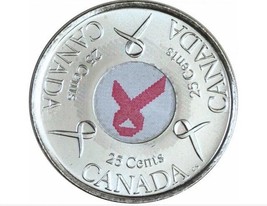 2006-P Canadian 25 Cent Pink Ribbon Colored Quarter BU - $1.44